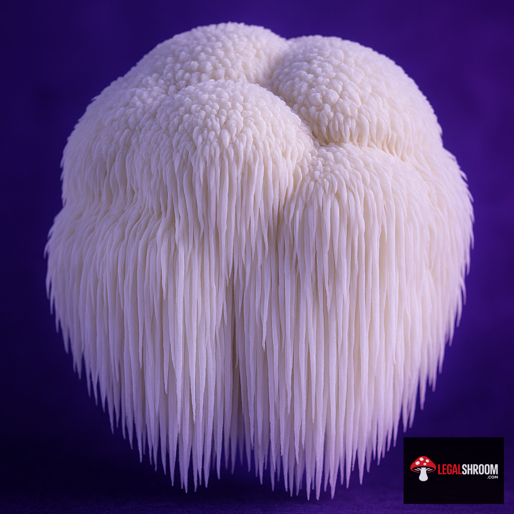 Lions Mane mushroom texture close-up